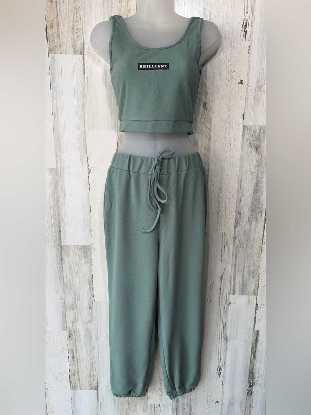 SHEIN Sage Green Jogger Lounge Set XS Athleisure